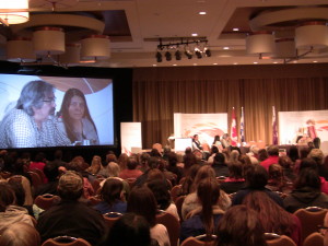 Steven Neeposh, with his wife by his side, gives testimony to the Truth and Reconciliation Commission