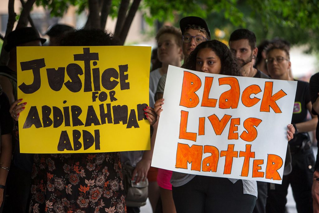 Photo from Montreal protest July 28, 2016 - credit Justice for Victims of Police Killings (album)